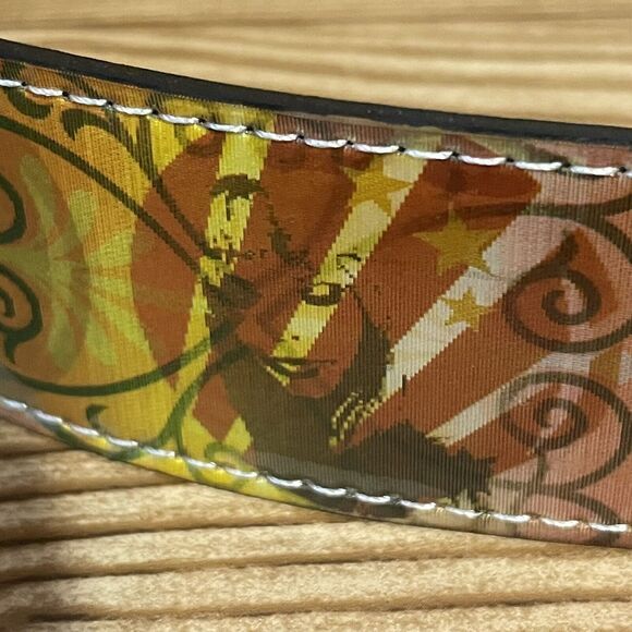 Holographic Belt Women Sz Large Peace Rock N Roll Eco Love Hippie Boho‎ Chic ‘76 - Picture 9 of 16